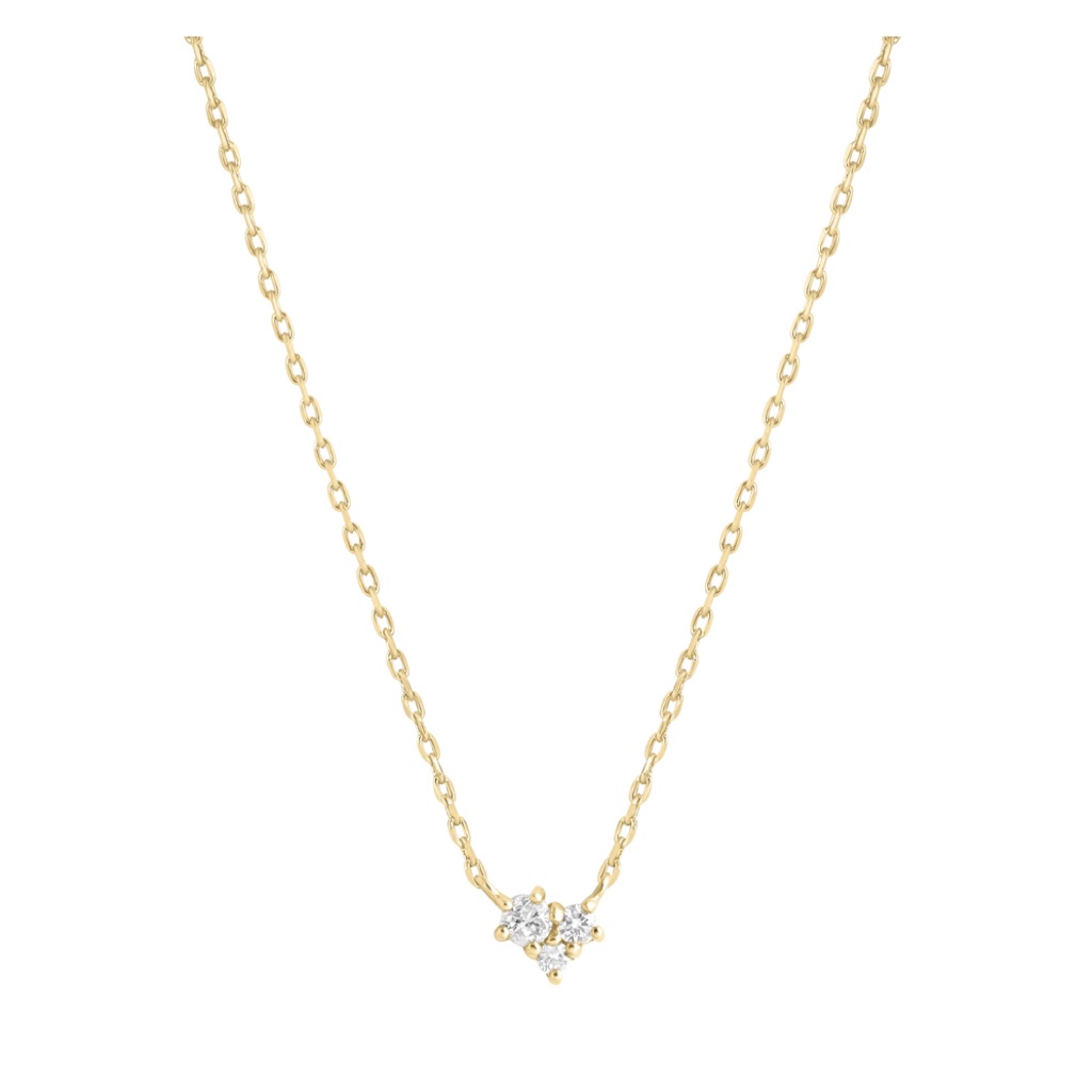 Electric Picks Diamond Heart And Gold Necklace